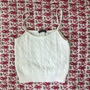 brandy melville sweater-like material tank top